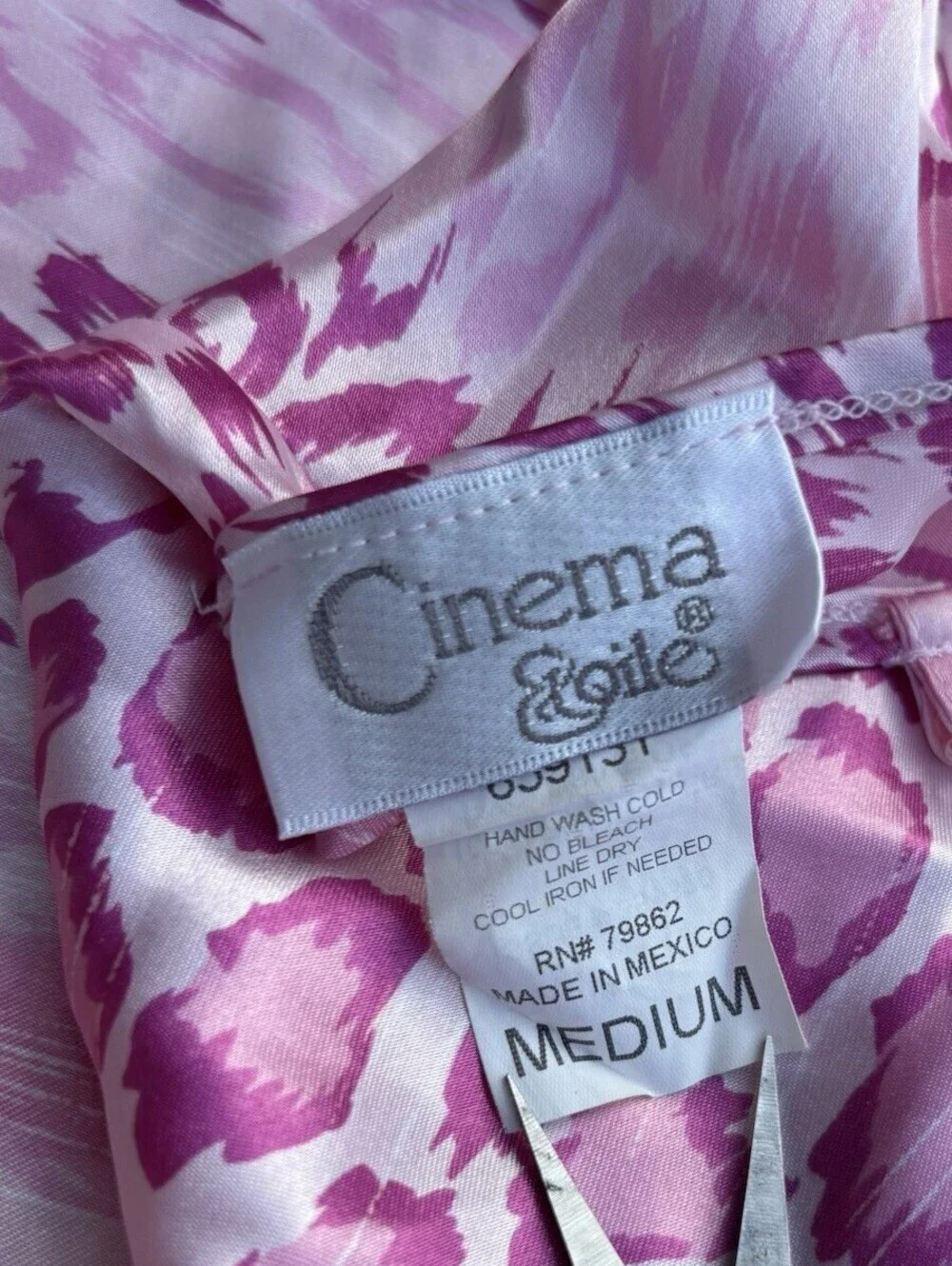 Cinema Etoile Women's Pink Cheetah Print Satin Intimates Gown With Feather Trim